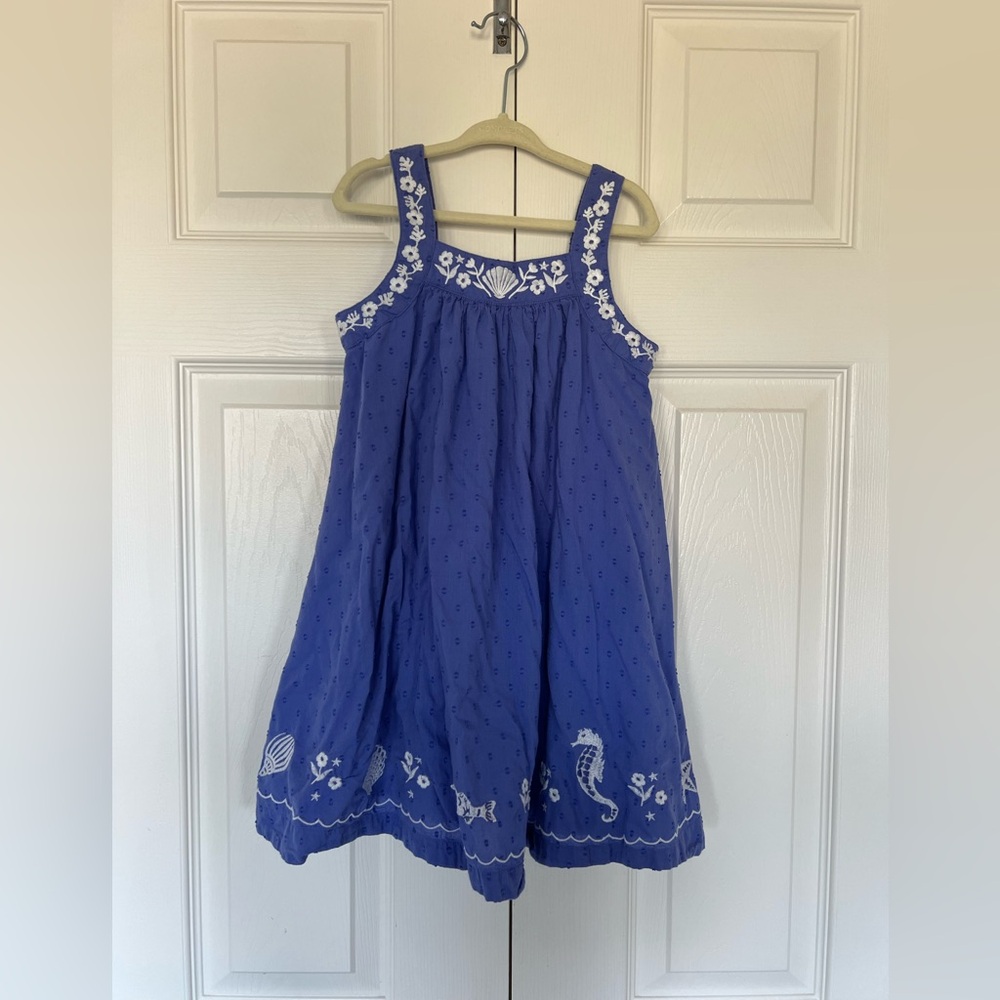 Purple Embroidered Sleeveless Dress by Mini Boden